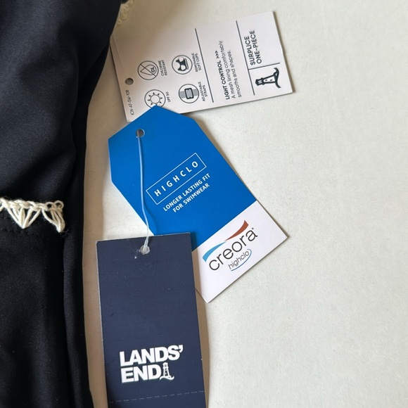 NEW Lands End Black Chlorine Resistant Swimsuit - Picture 7 of 9